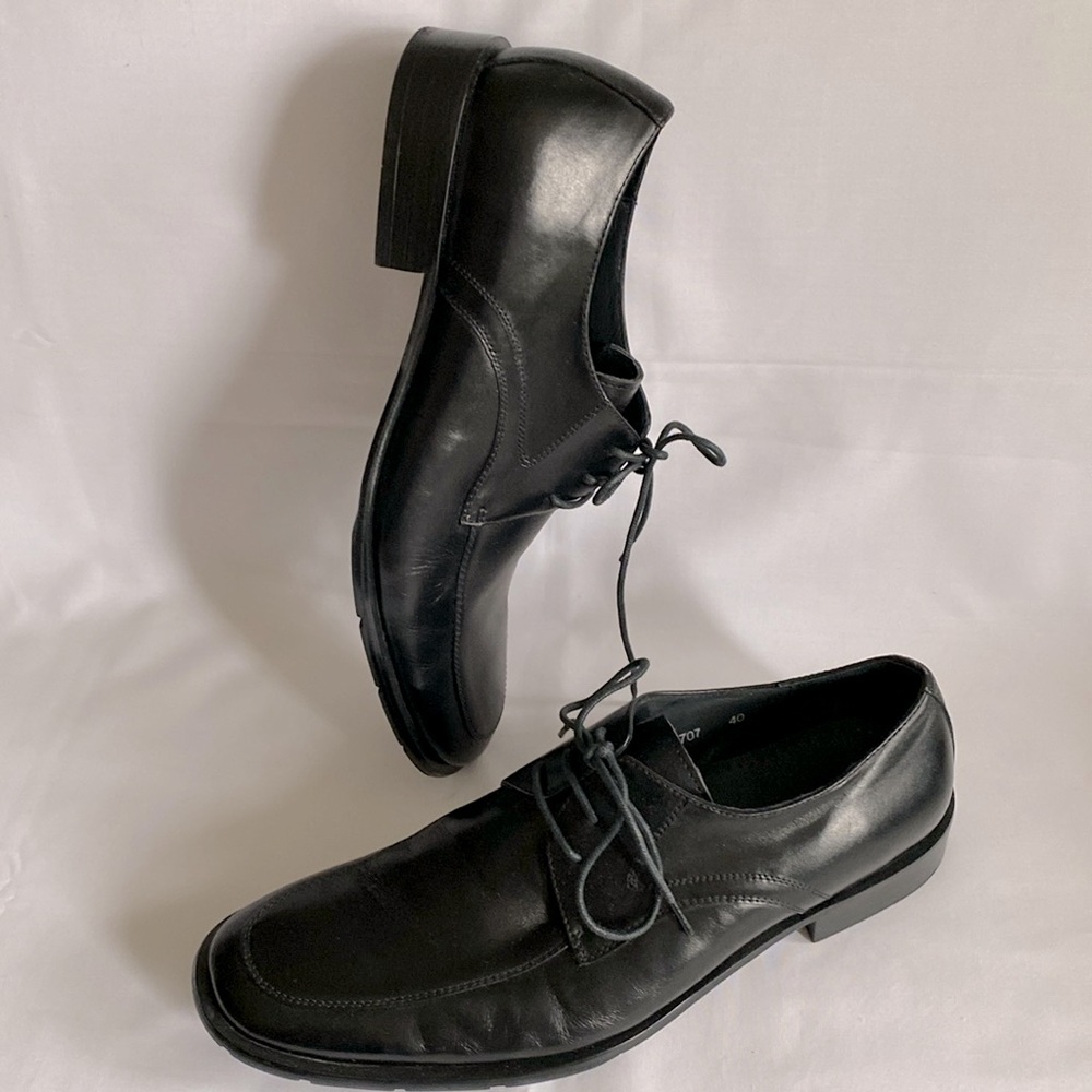 Bardelli Beverly Hills  Leather Oxford Dress Shoes Men`s 40 Black Laces